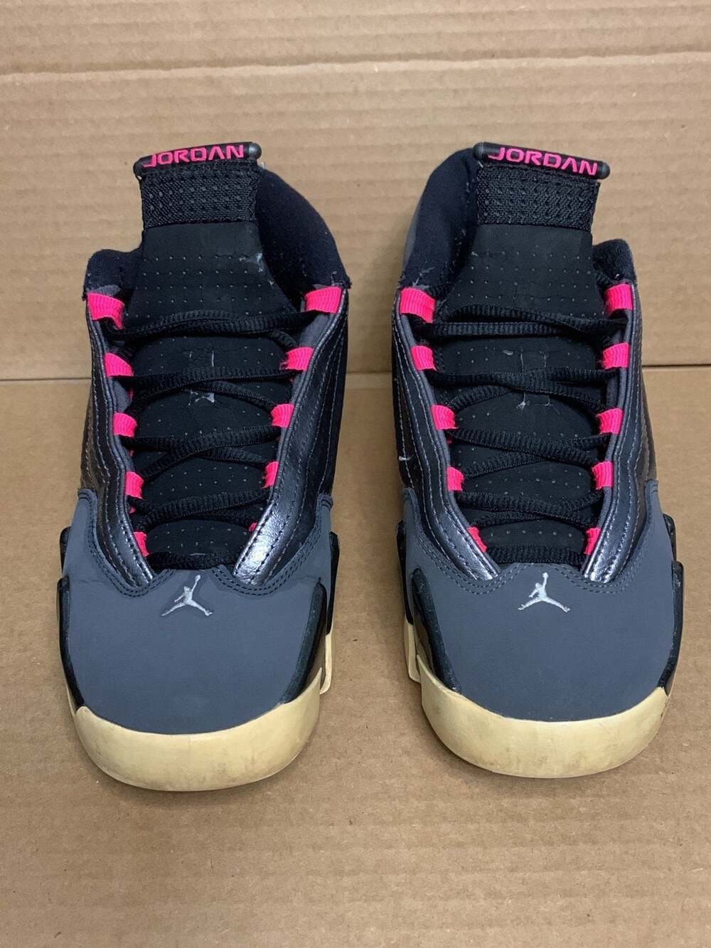 Air Jordan Retro 14 Metalic Gray Hyper Pink, Size 6Y - Picture 2 of 8